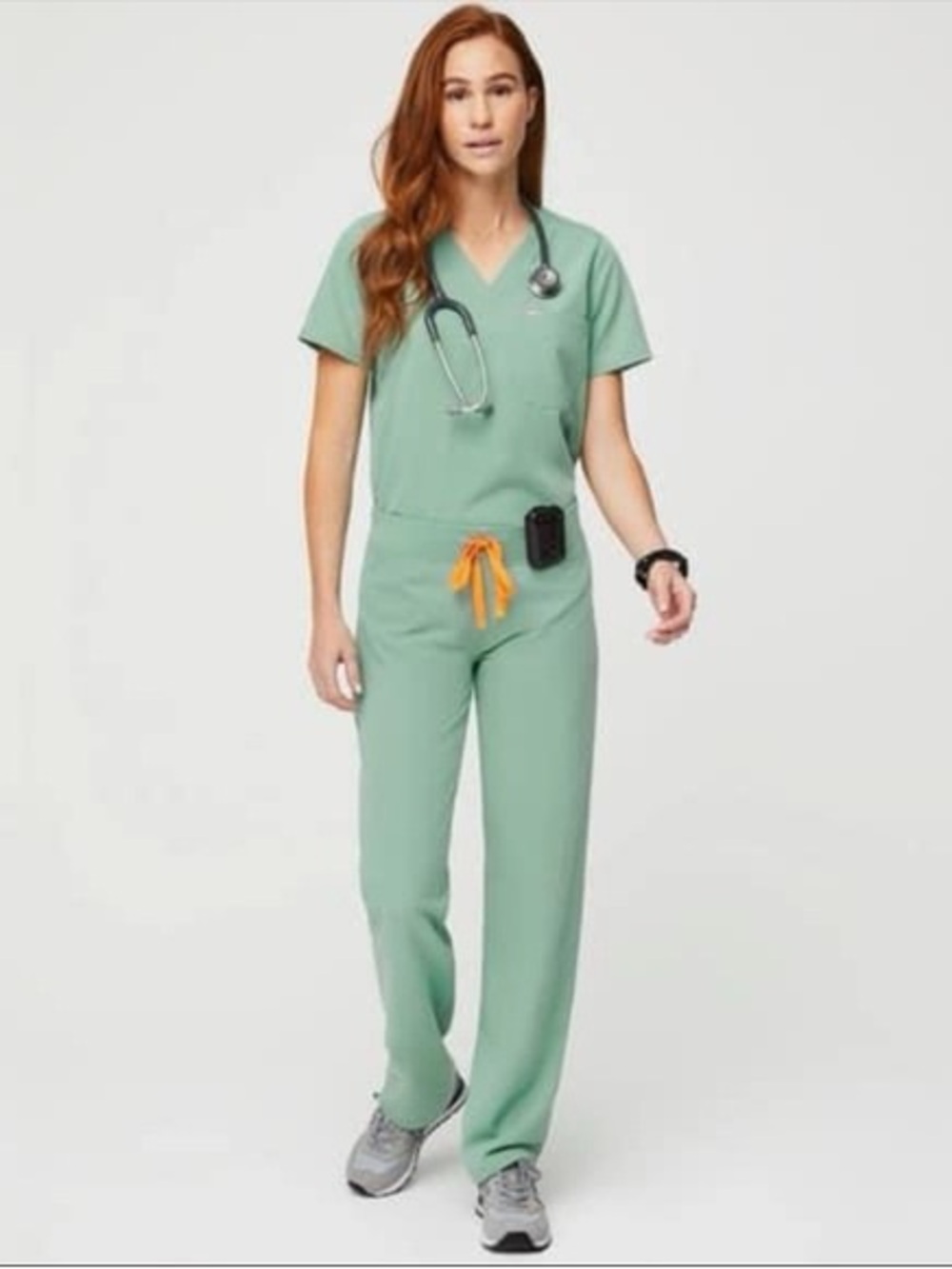 Figs womens Scrub set in Sage Green
